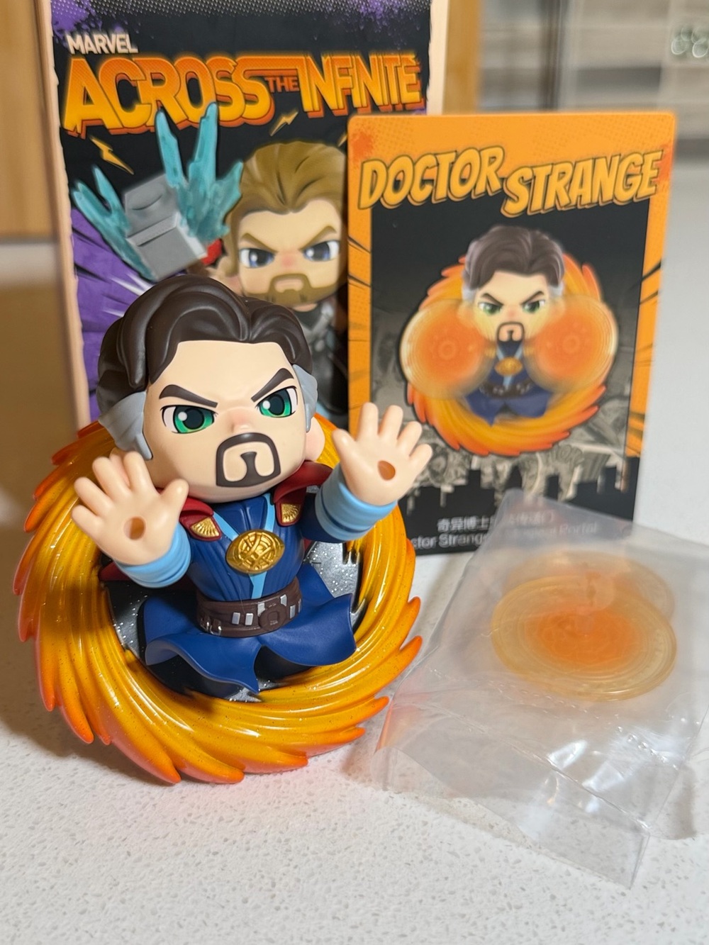 Marvel Doctor Strange Figure with Orange Magic Portal Effect